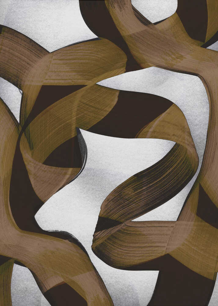 Brown Flowing Abstract