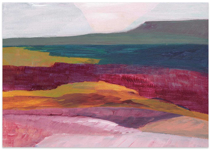 "Vibrant Layered Landscape" by Nikita Jariwala — Landscape Wall Art
