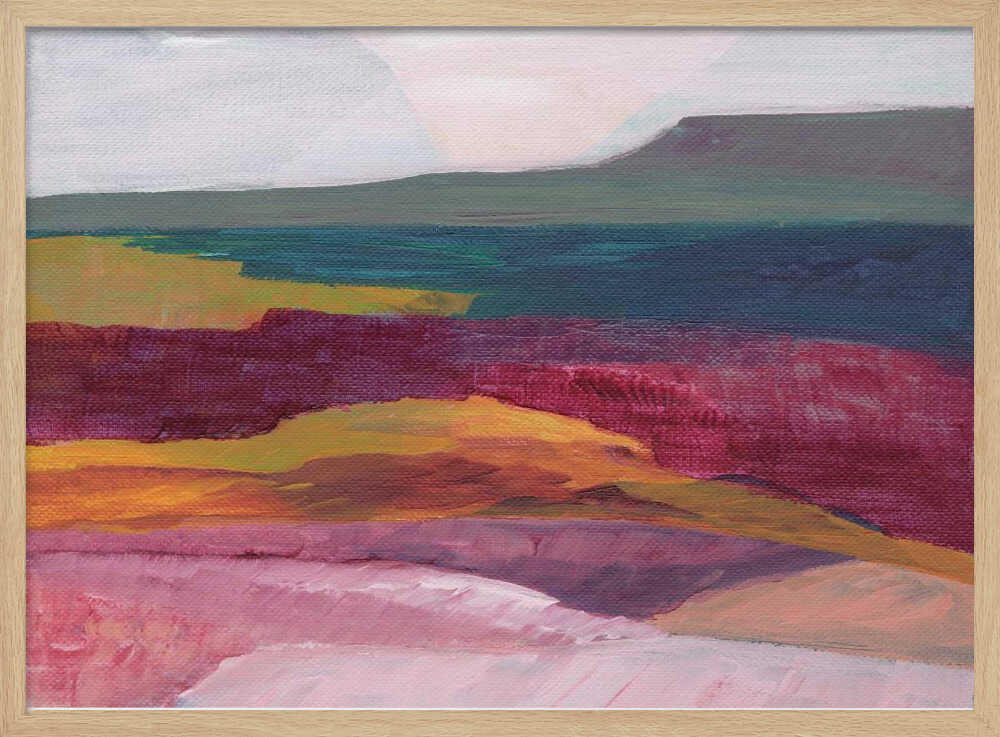 "Vibrant Layered Landscape" by Nikita Jariwala — Landscape Wall Art