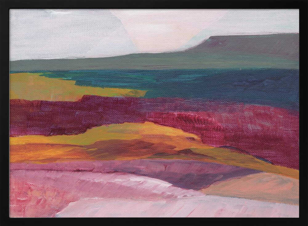 "Vibrant Layered Landscape" by Nikita Jariwala — Landscape Wall Art