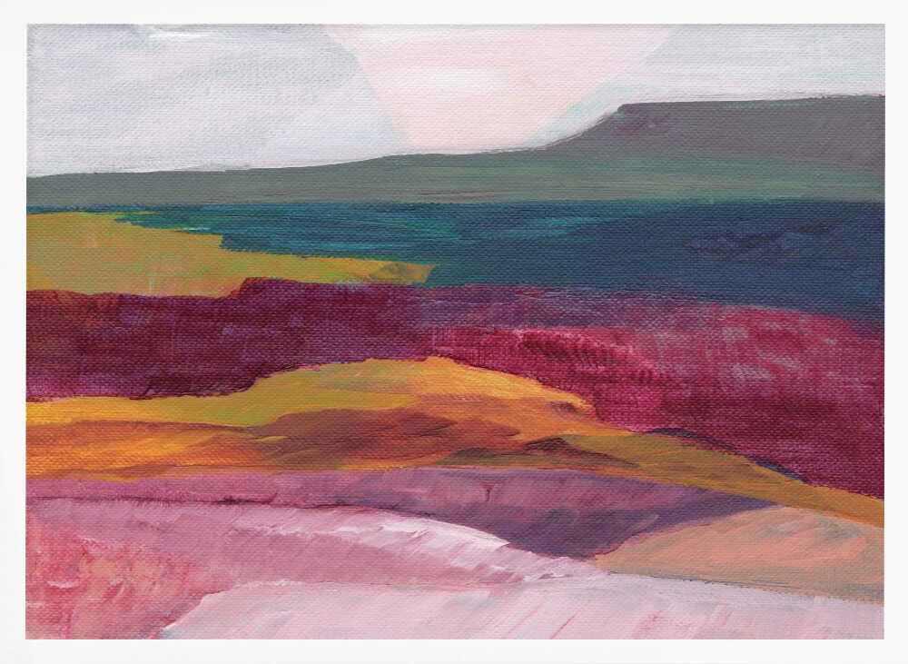 "Vibrant Layered Landscape" by Nikita Jariwala — Landscape Wall Art