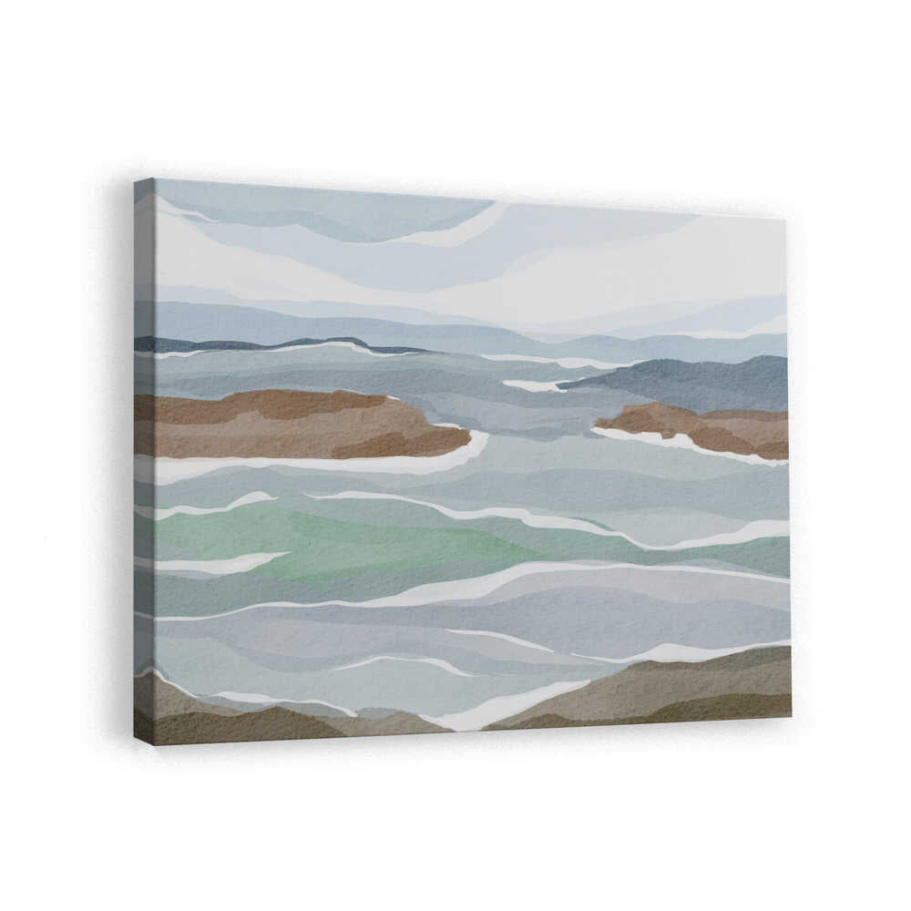 "Abstract Ocean Layers" by Nikita Jariwala — Coastal Wall Art