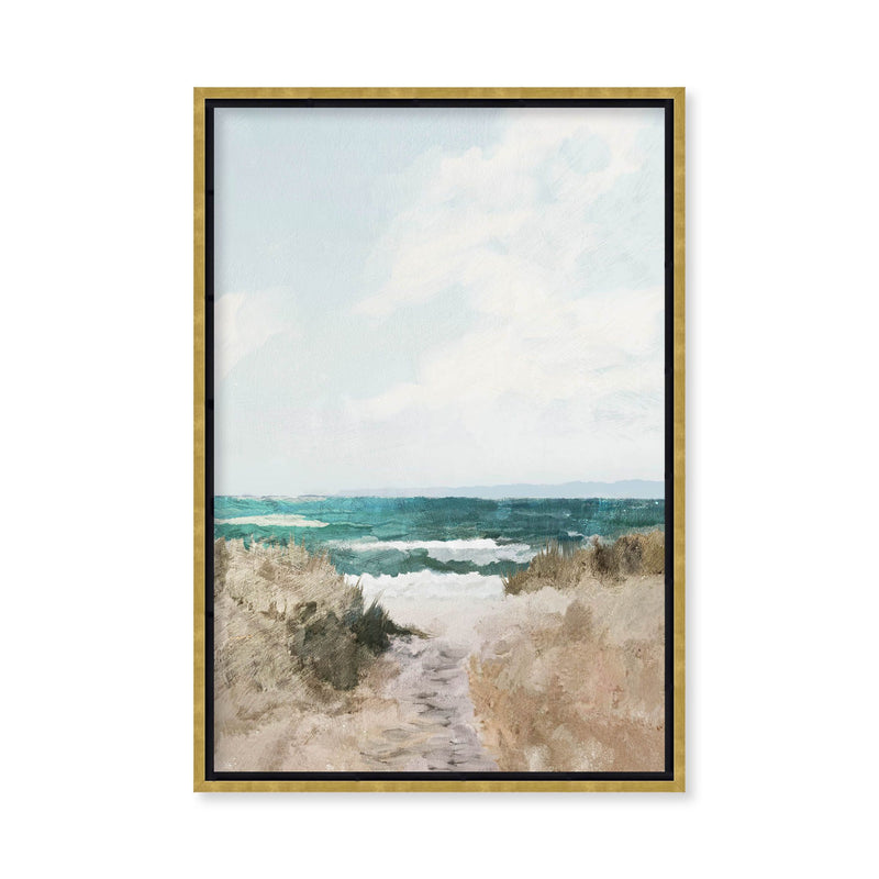 "Beach Path" Framed Canvas  Wall Art