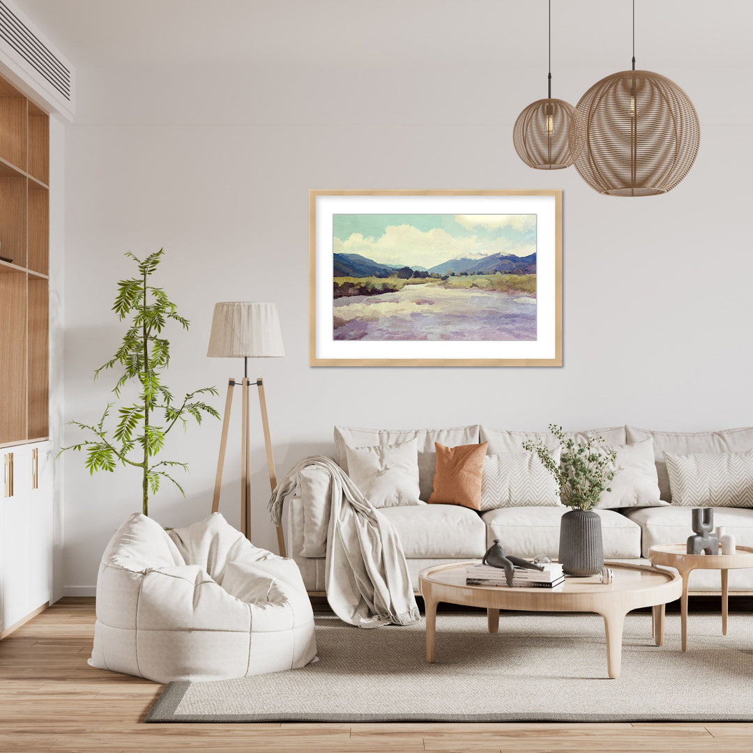 "Valley River" Framed Matted Print Wall Art