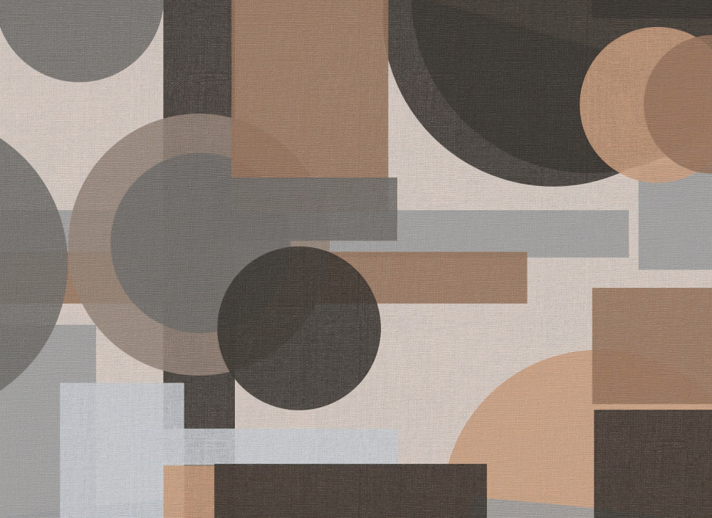 "Neutral Geometric Layers" by Josie George — Pattern Wall Art
