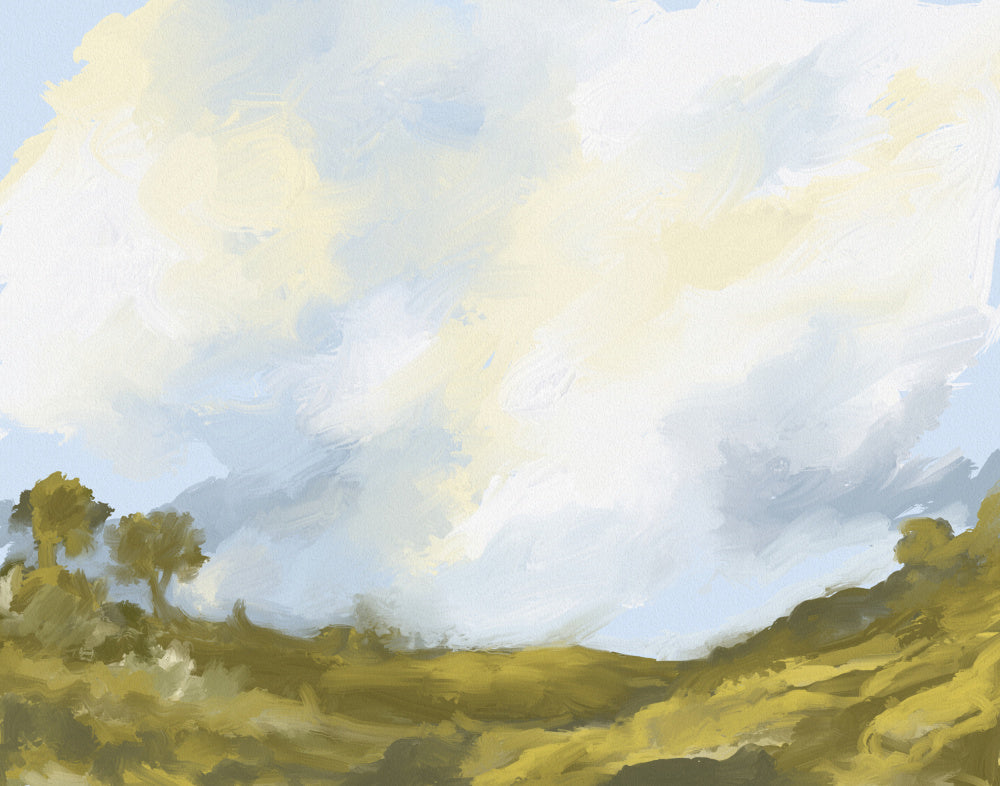 "Rolling Fields Cloudscape" by Josie George — Landscape Wall Art