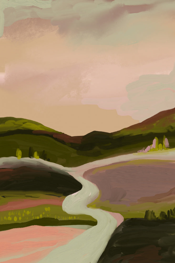 "Winding River Valley" by Josie George — Landscape Wall Art