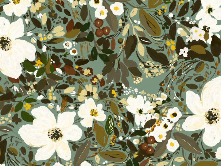 "Peaceful White Botanicals" by Josie George — Botanical Wall Art