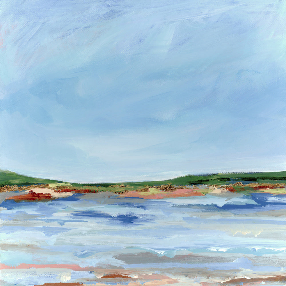 "Abstract Coastal Serenity" by Nicole Walsh — Landscape Wall Art