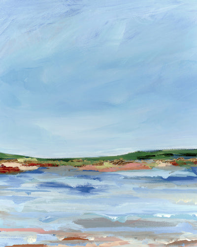 "Abstract Coastal Serenity" by Nicole Walsh — Landscape Wall Art