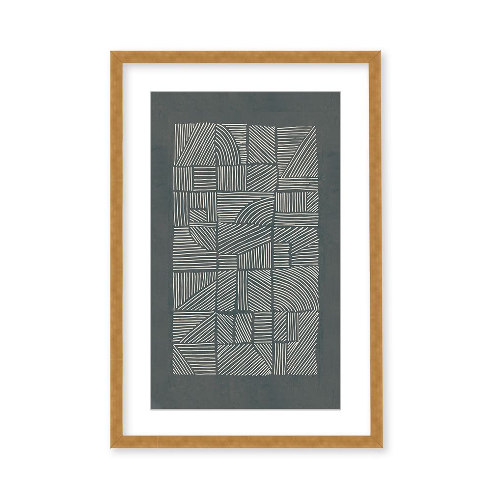 Open box Irregular Pattern Framed Matted Print Wall Art wall art