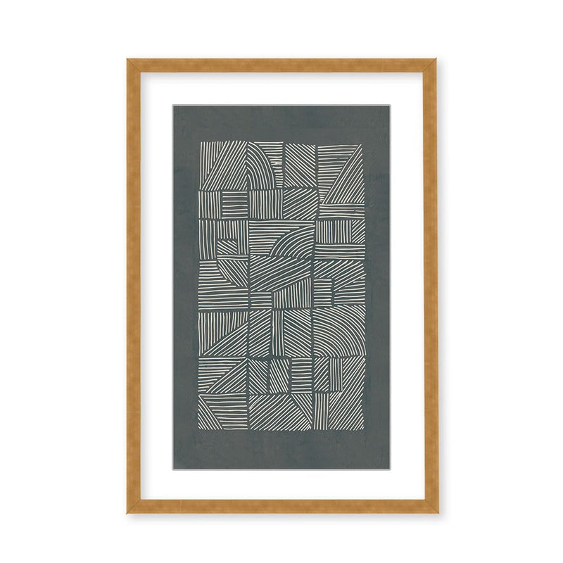 "Irregular Pattern" Framed Matted Print Wall Art