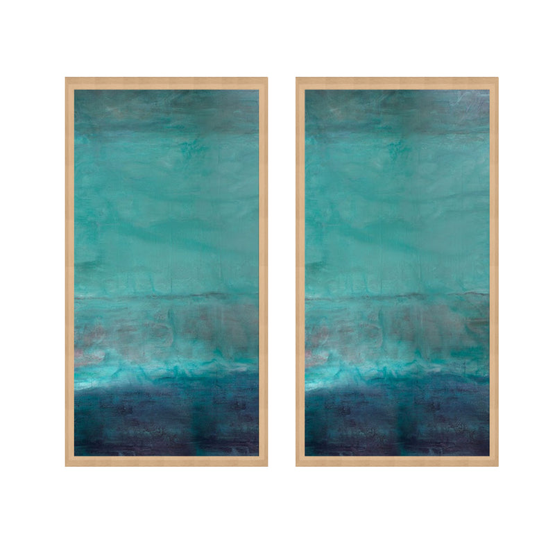 "Oversized Abstract"Set of Two Framed Canvas Wall Art