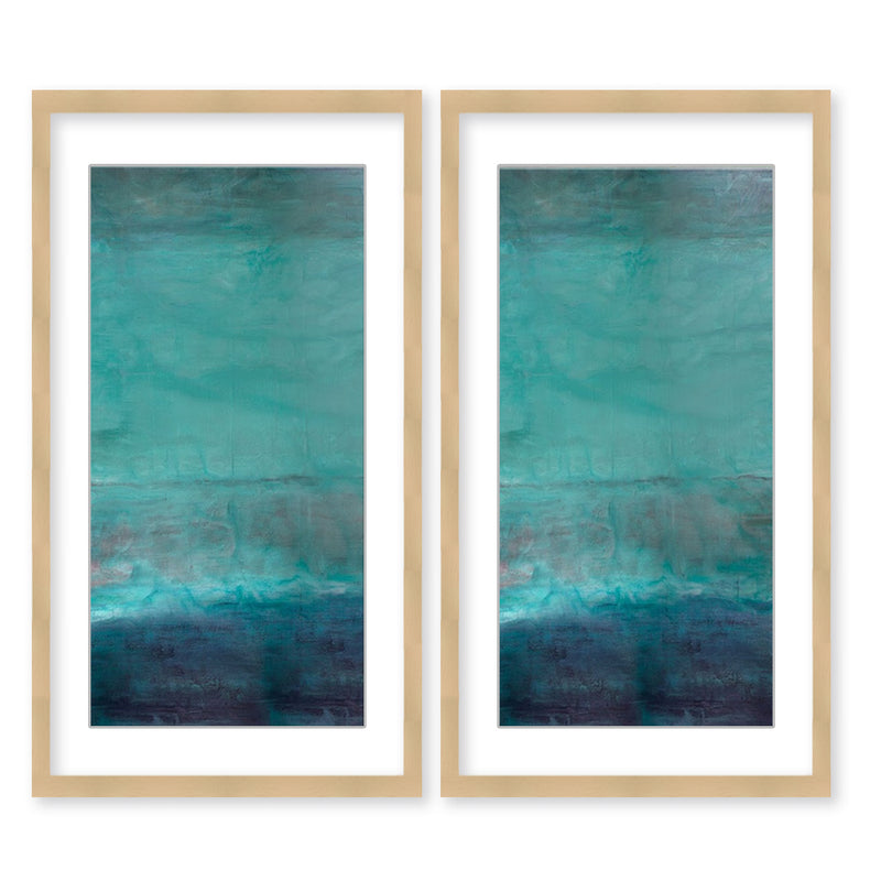 "Oversized Abstract"Set of Two Framed Matted Print Wall Art