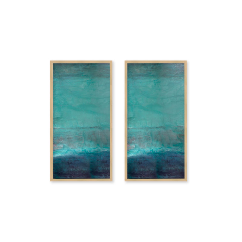 "Oversized Abstract"Set of Two Framed Textured Wall Art