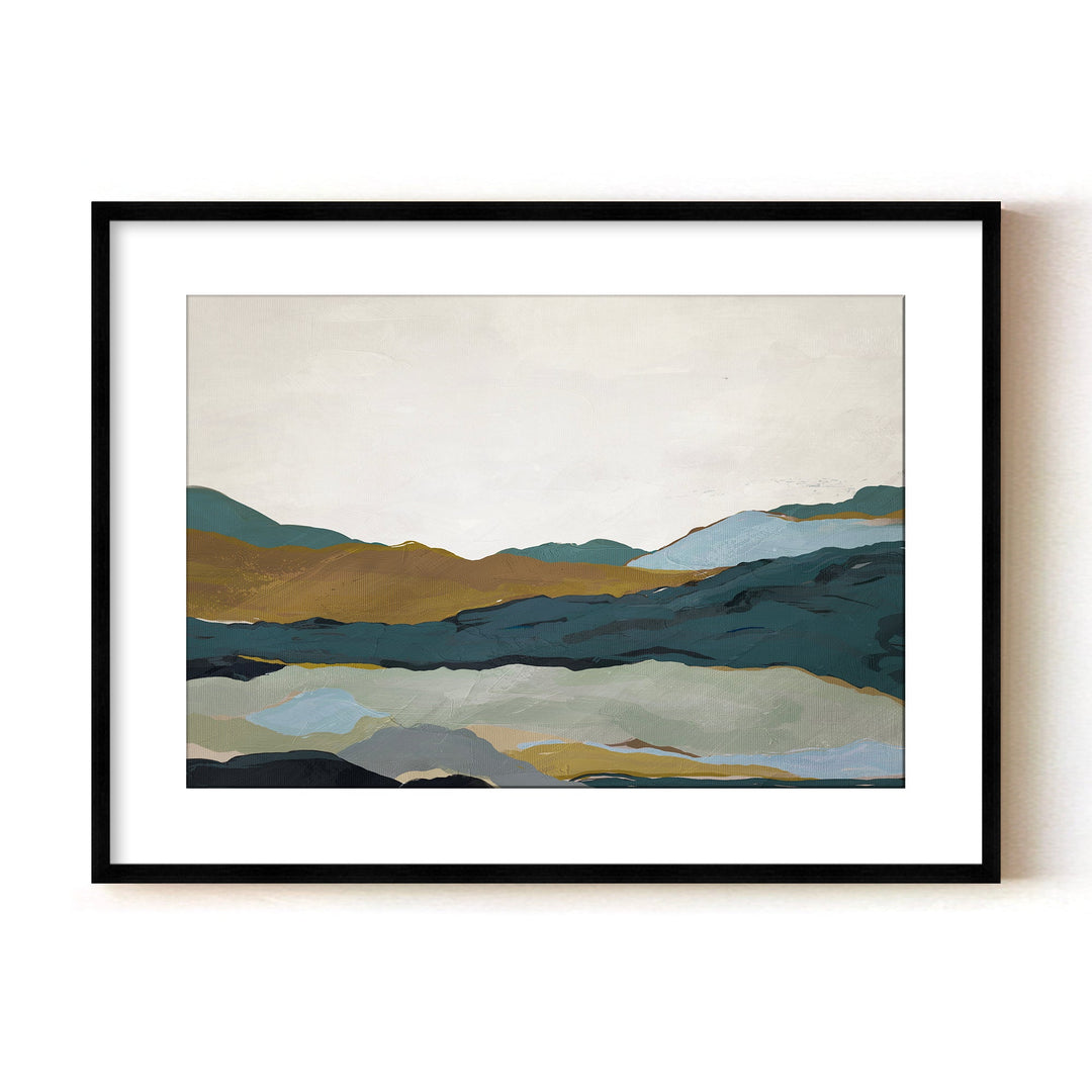 "Terra Modscape III" Framed Matted Print Wall Art by ChiChi Décor