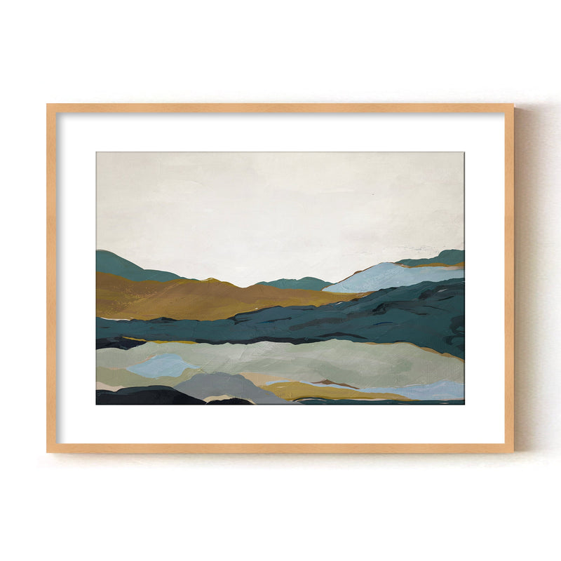 "Terra Modscape III" Framed Matted Print Wall Art by ChiChi Décor