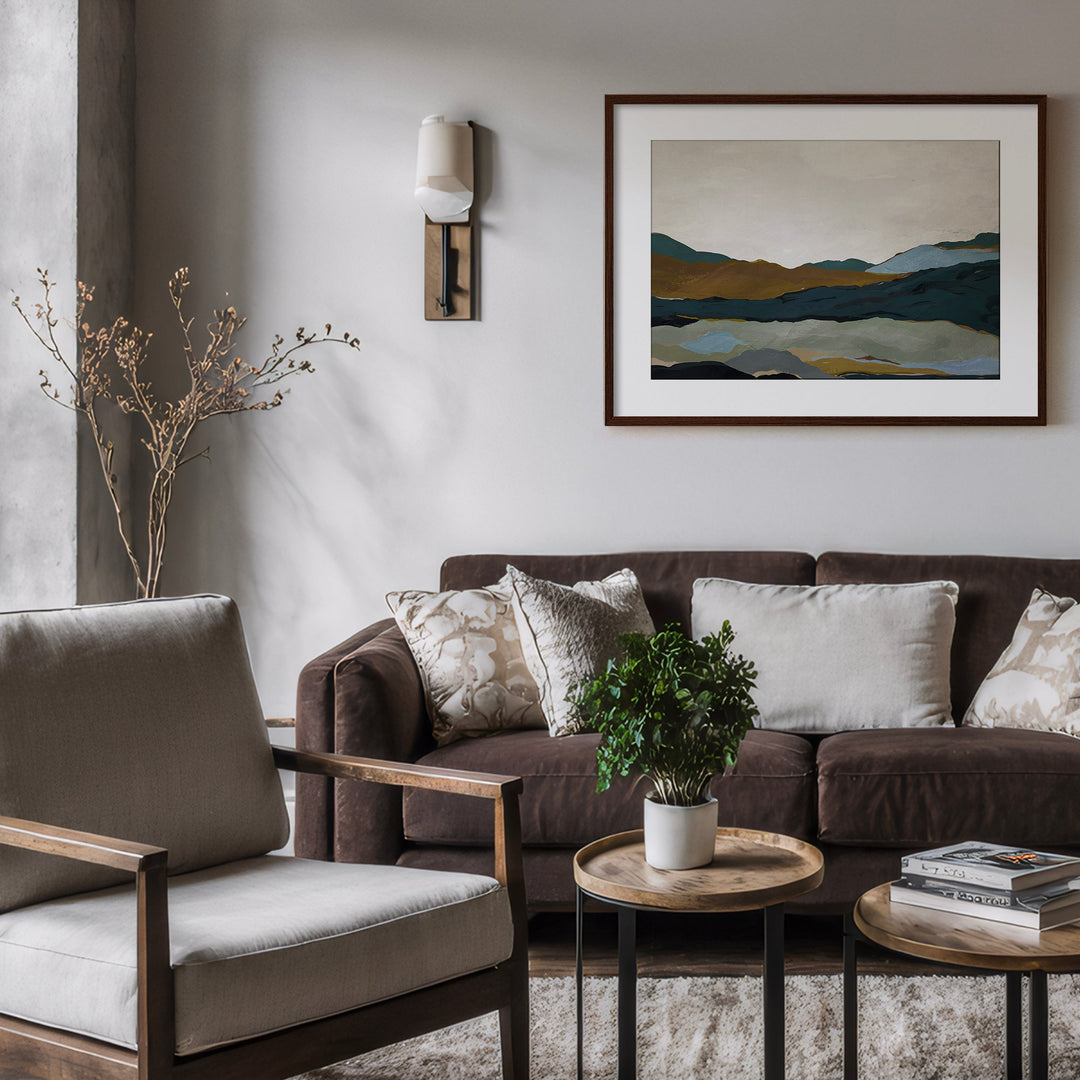 "Terra Modscape III" Framed Matted Print Wall Art by ChiChi Décor