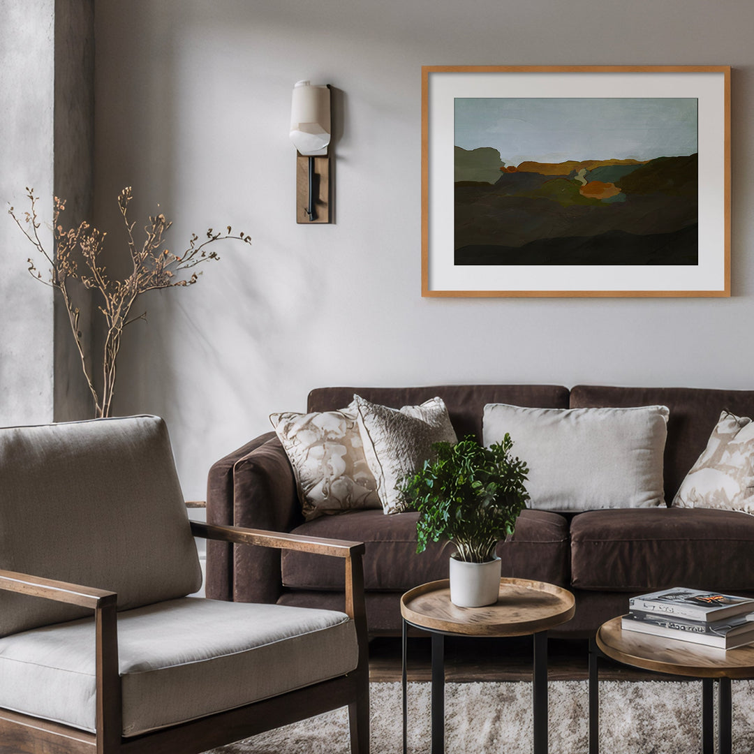 "Terra Modscape IX" Framed Matted Print Wall Art by ChiChi Décor