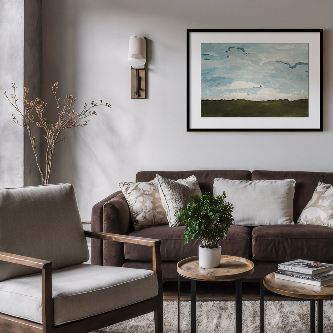 "Terra Modscape V" Framed Matted Print Wall Art by ChiChi Décor