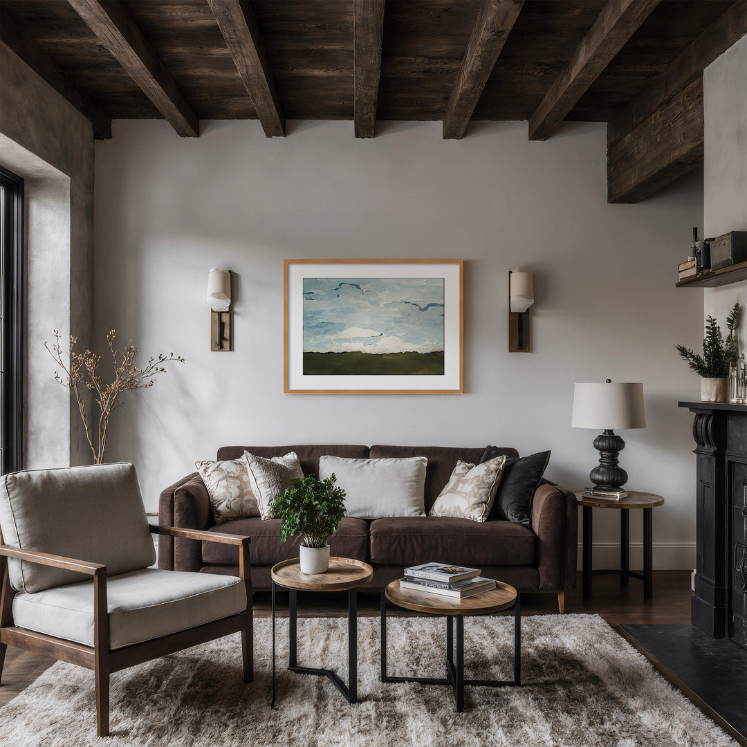 "Terra Modscape V" Framed Matted Print Wall Art by ChiChi Décor