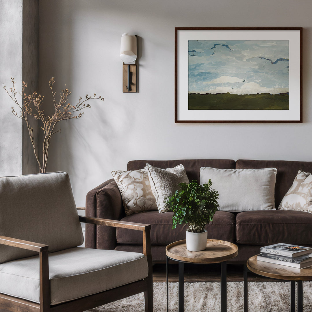 "Terra Modscape V" Framed Matted Print Wall Art by ChiChi Décor
