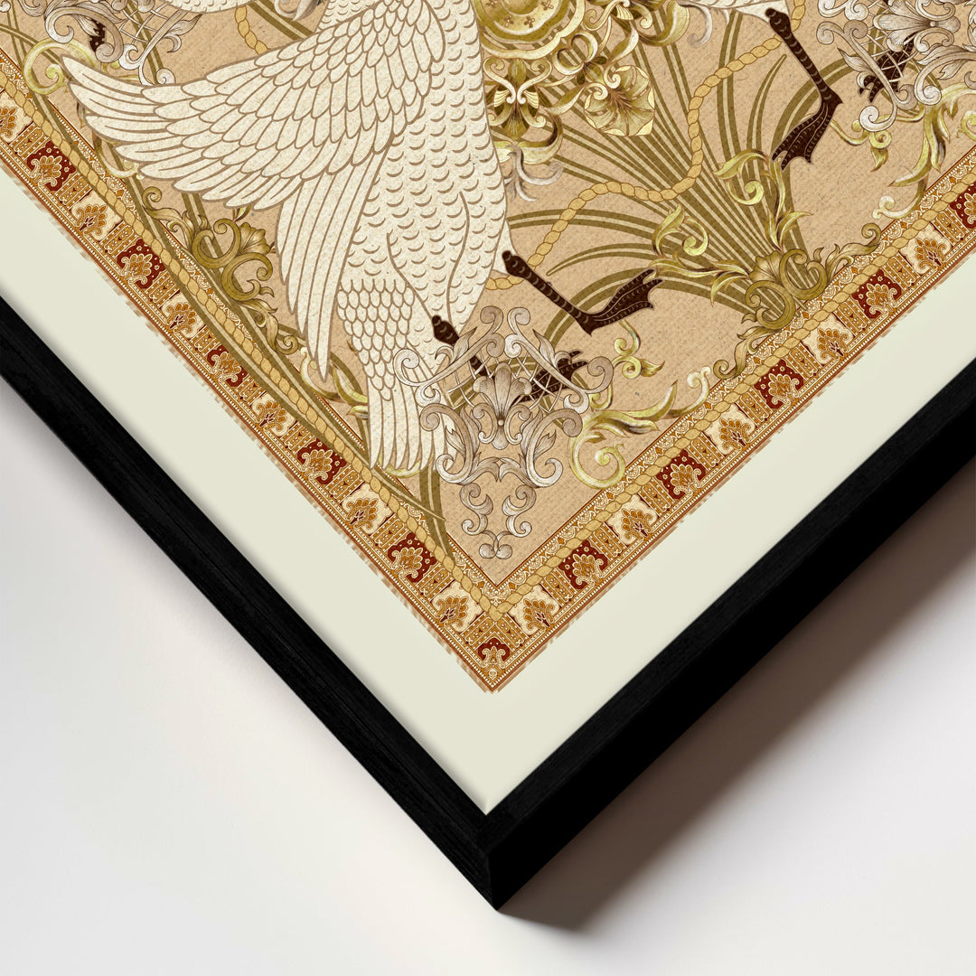 "Swan Allegory" Framed Canvas Wall Art by ChiChi Décor