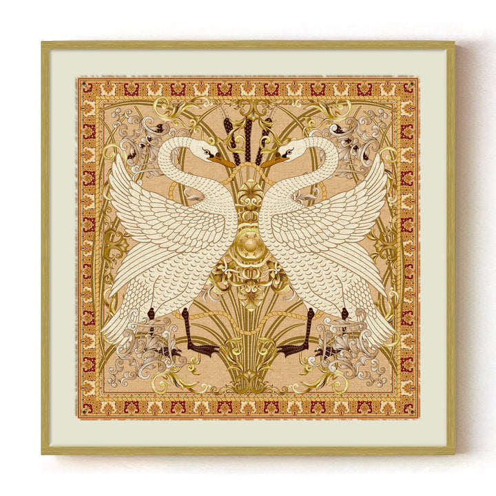 "Swan Allegory" Framed Canvas Wall Art by ChiChi Décor