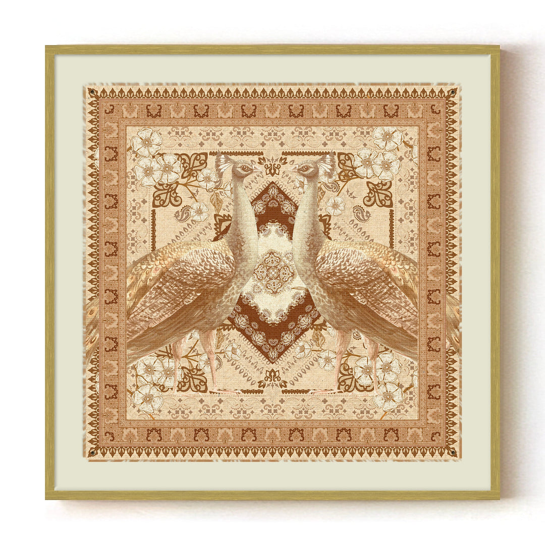 "Peacock Monarchs" Framed Canvas Wall Art by ChiChi Décor