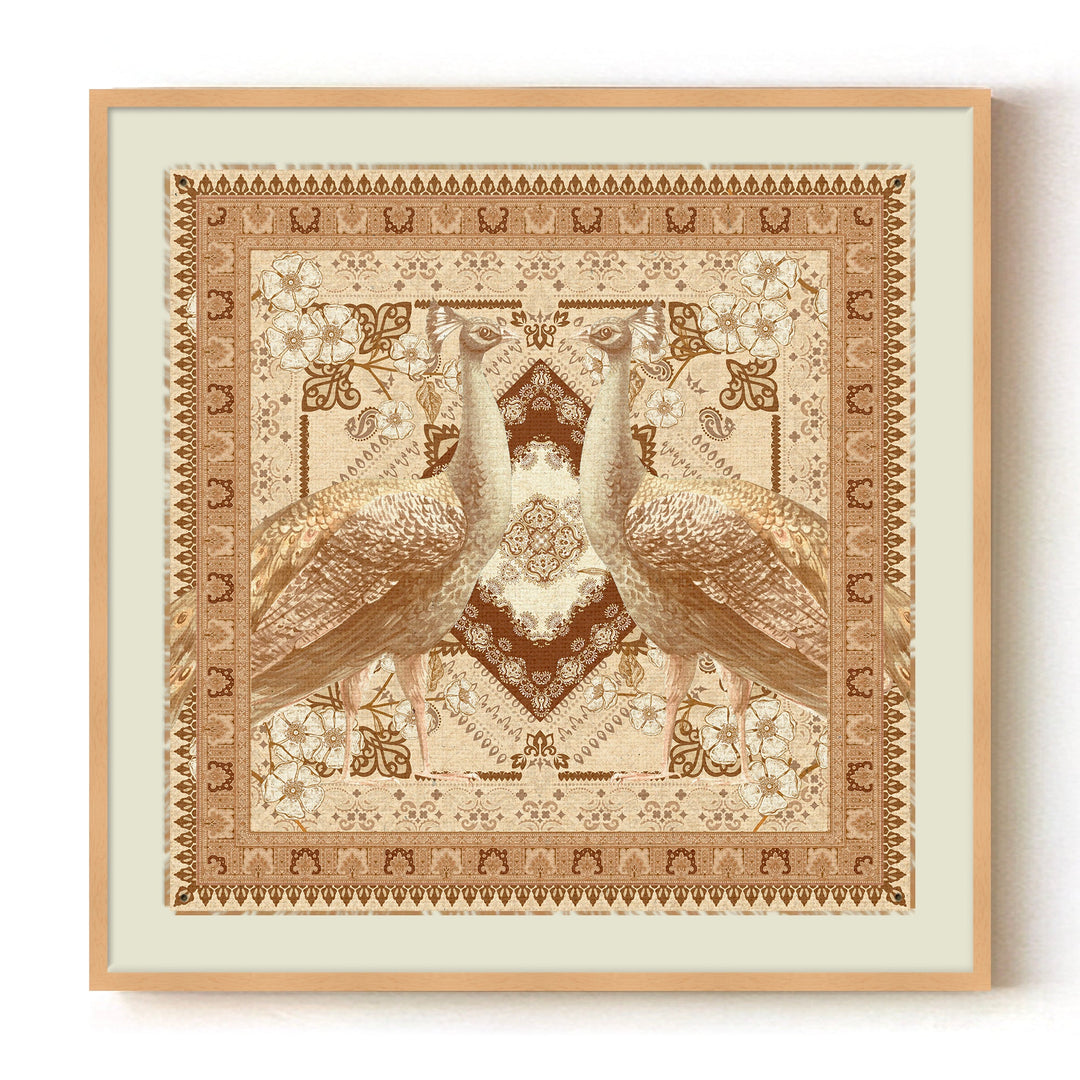 "Peacock Monarchs" Framed Canvas Wall Art by ChiChi Décor