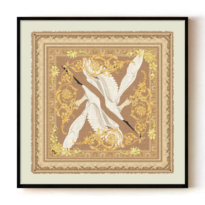 "Celestial Cranes" Framed Canvas Wall Art by ChiChi Décor