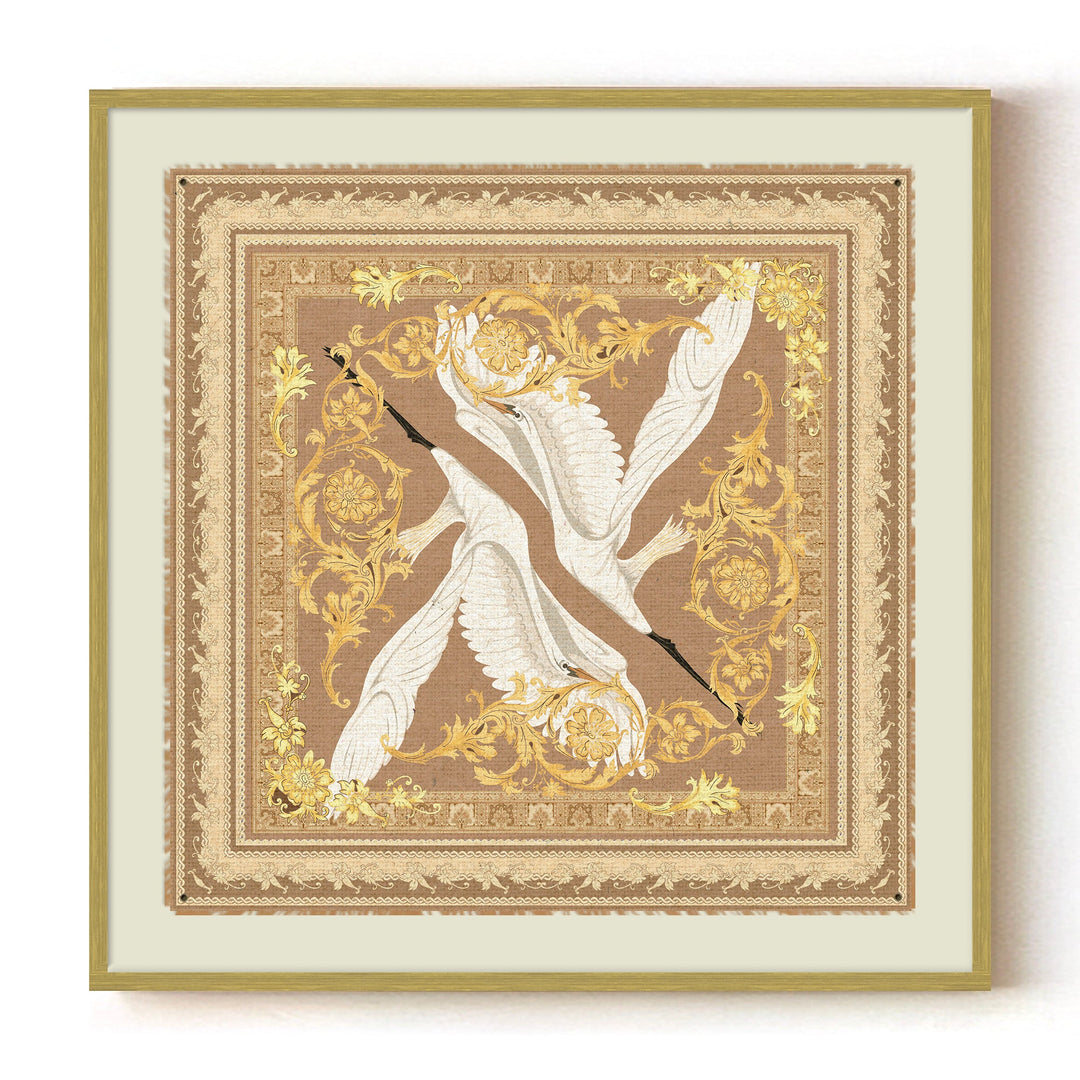 "Celestial Cranes" Framed Canvas Wall Art by ChiChi Décor