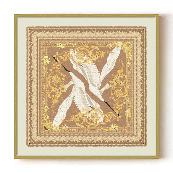 "Celestial Cranes" Framed Canvas Wall Art by ChiChi Décor