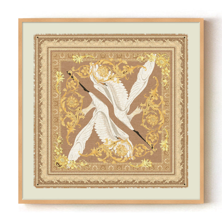 "Celestial Cranes" Framed Canvas Wall Art by ChiChi Décor