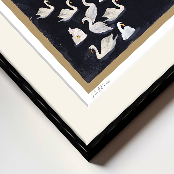 "The Swans" Framed Matted Print Wall Art by ChiChi Décor