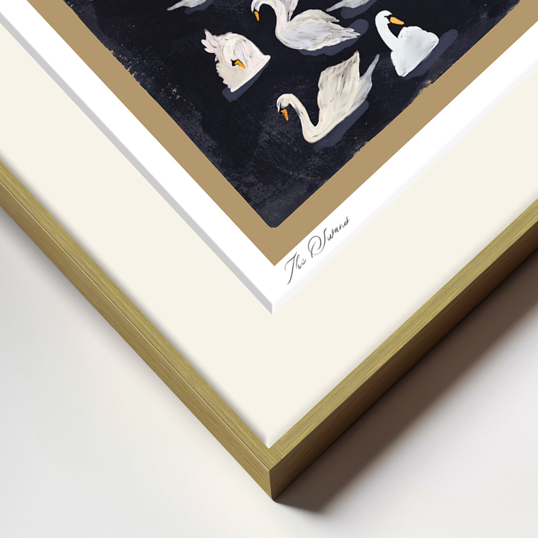 "The Swans" Framed Matted Print Wall Art by ChiChi Décor
