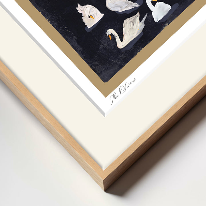 "The Swans" Framed Matted Print Wall Art by ChiChi Décor