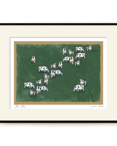 "The Cows" Framed Matted Print Wall Art by ChiChi Décor