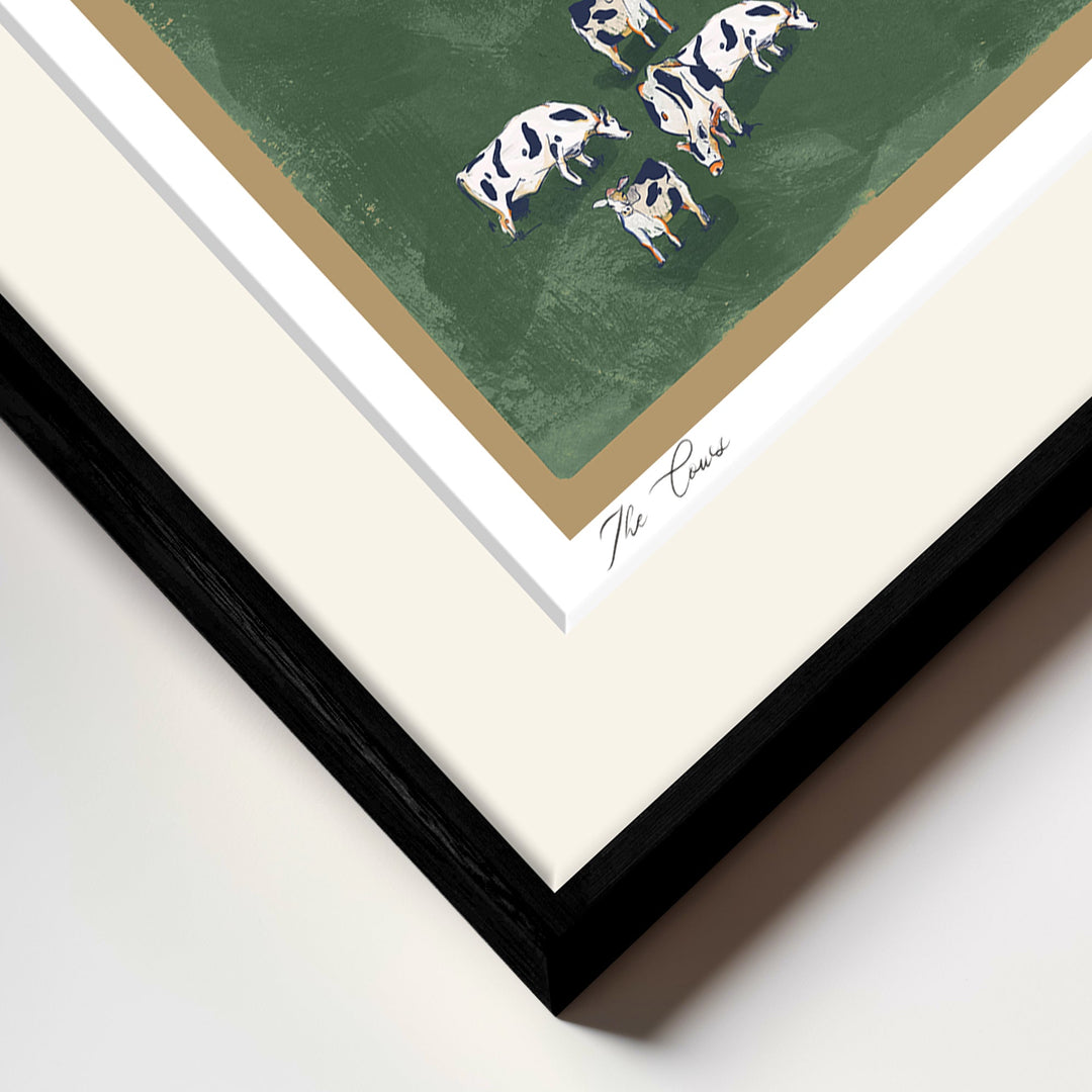 "The Cows" Framed Matted Print Wall Art by ChiChi Décor