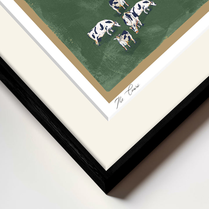 "The Cows" Framed Matted Print Wall Art by ChiChi Décor