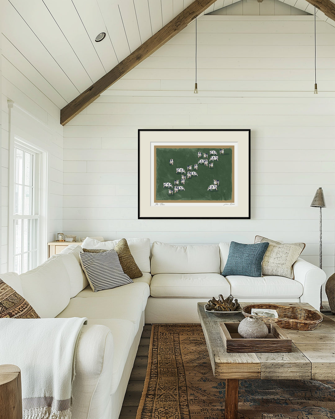 "The Cows" Framed Matted Print Wall Art by ChiChi Décor