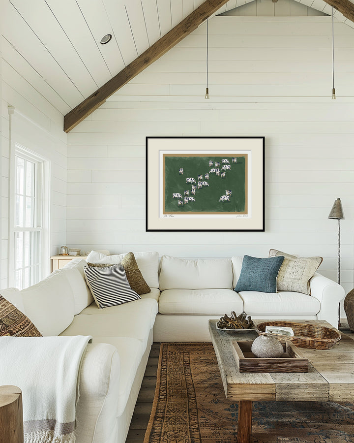"The Cows" Framed Matted Print Wall Art by ChiChi Décor