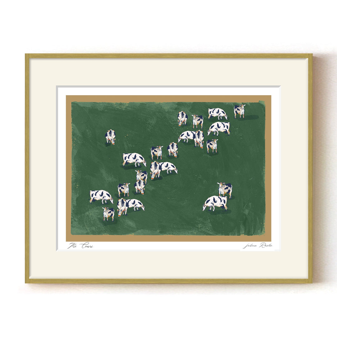 "The Cows" Framed Matted Print Wall Art by ChiChi Décor