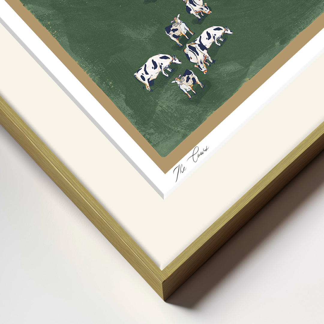 "The Cows" Framed Matted Print Wall Art by ChiChi Décor