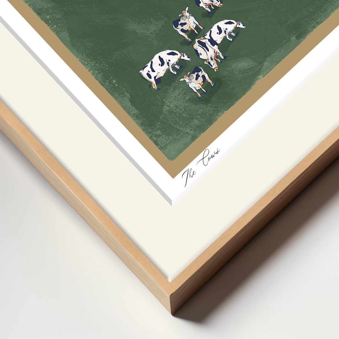 "The Cows" Framed Matted Print Wall Art by ChiChi Décor