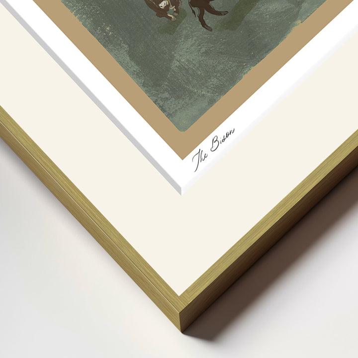 "The Bison" Framed Matted Print Wall Art by ChiChi Décor