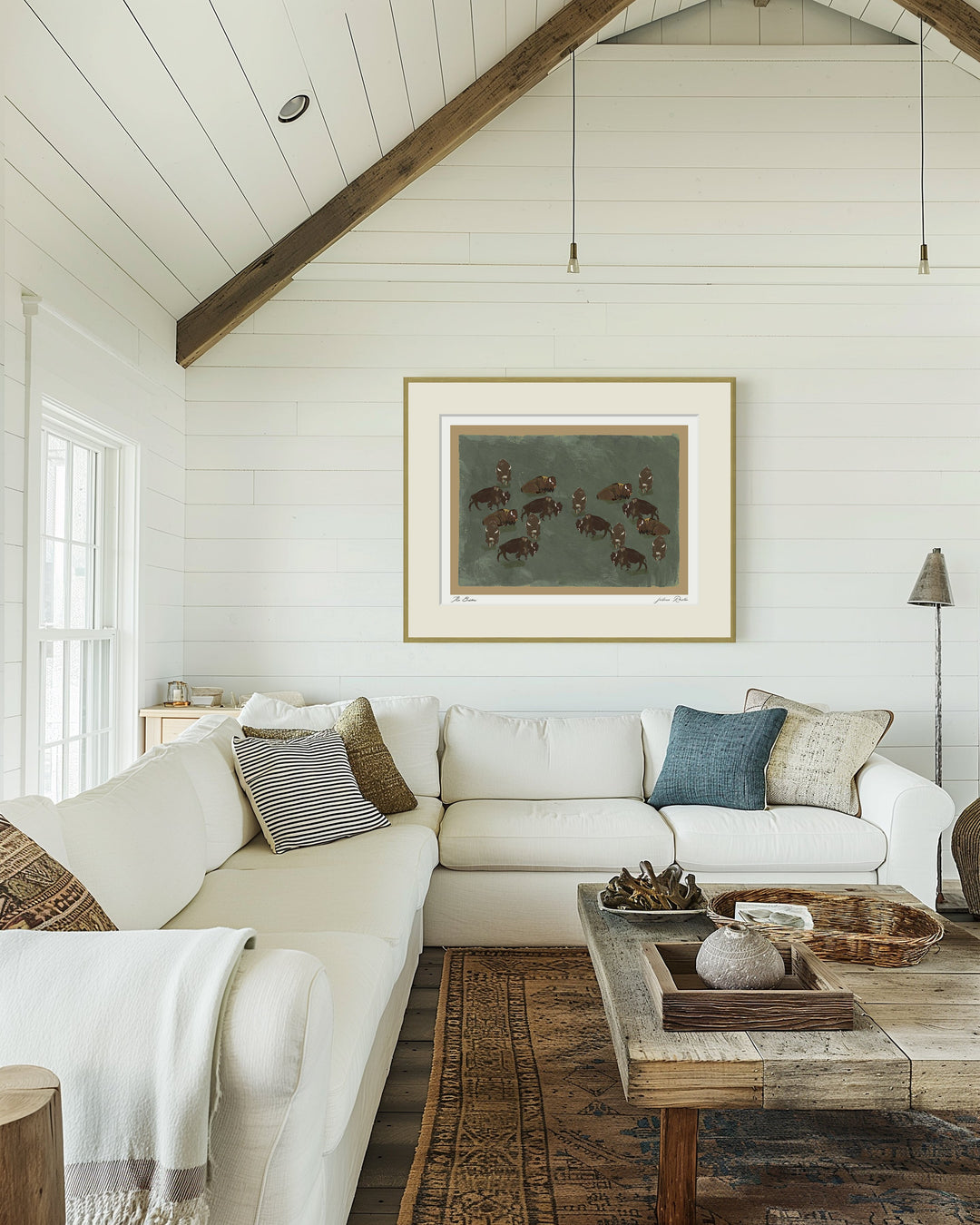 "The Bison" Framed Matted Print Wall Art by ChiChi Décor