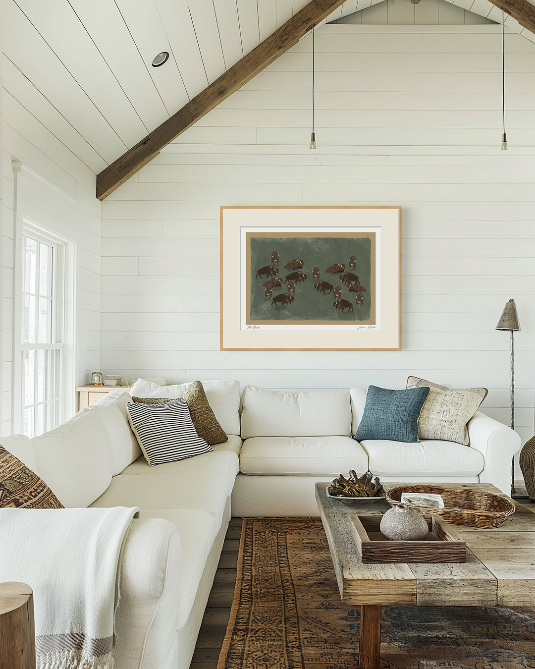 "The Bison" Framed Matted Print Wall Art by ChiChi Décor
