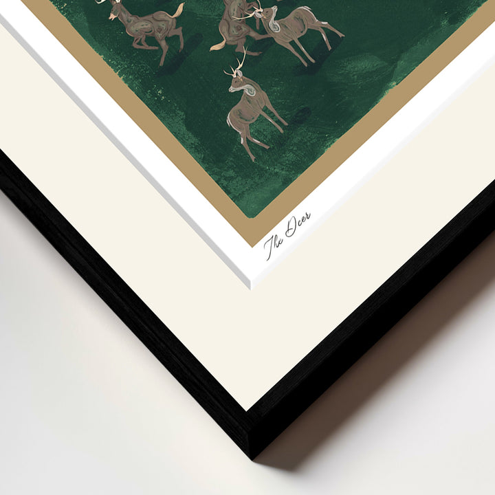 "The Deer" Framed Matted Print Wall Art by ChiChi Décor