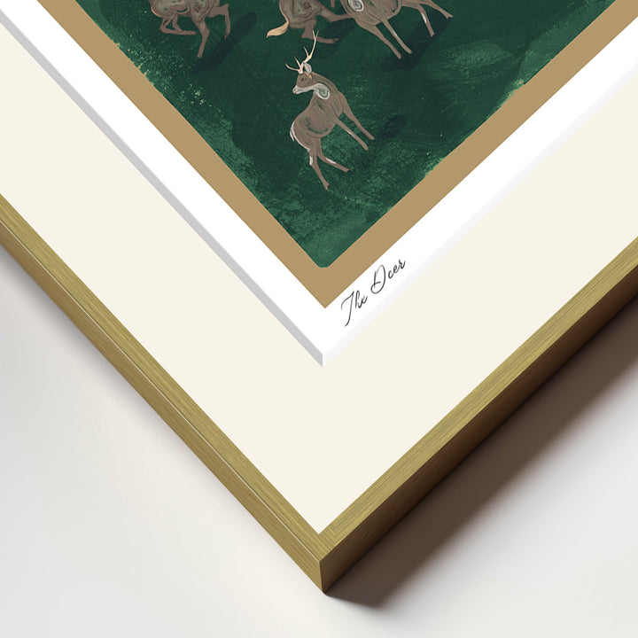 "The Deer" Framed Matted Print Wall Art by ChiChi Décor